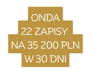 onda 22 zapisy na 35 200 PLN w 30 dni